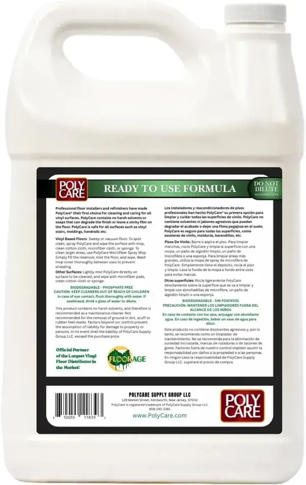PolyCare Luxury Vinyl Floor Cleaner Refill - 128 fl oz