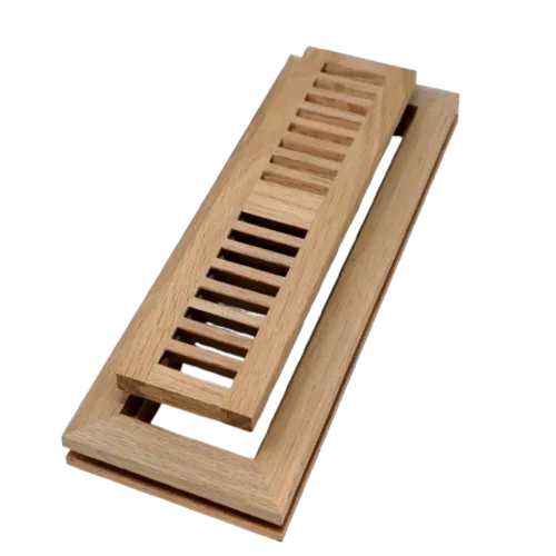 RED OAK WV-Unfinished Red Oak Wood Vent 2 X 10 Flush Mount