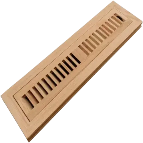 RED OAK WV-Unfinished Red Oak Wood Vent 2 X 14 Flush Mount