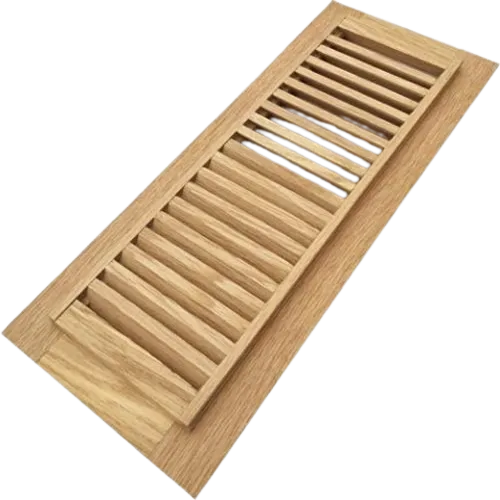 RED OAK WV-Unfinished Red Oak Wood Vent 4 x 12 Drop In