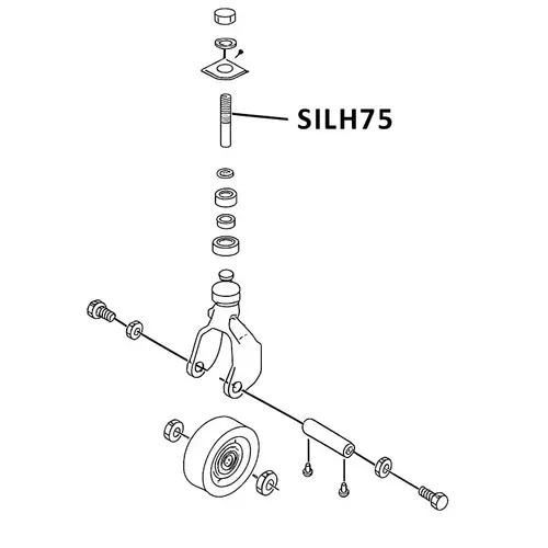SILVERLINE Pro 8 rear pivot shaft H75