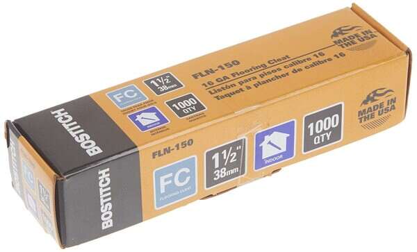 STANLEY BOSTITCH FLN-150 1 1/2' Flooring L-Nail, 1000 CT Per Box