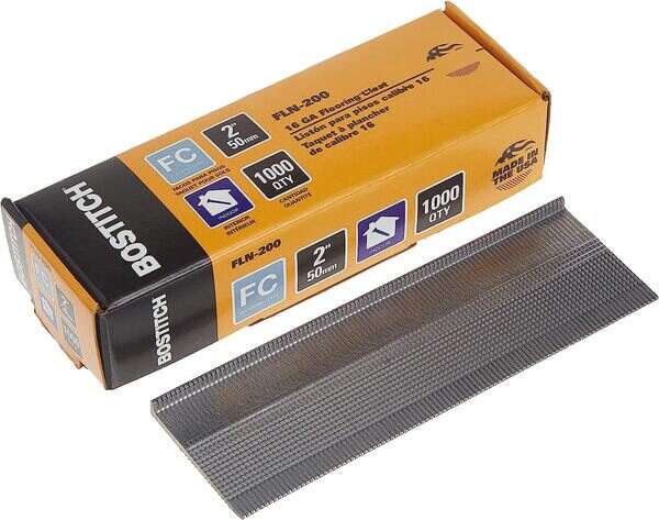 STANLEY BOSTITCH FLN-200 2' Flooring L-Nail, 1000 CT Per Box