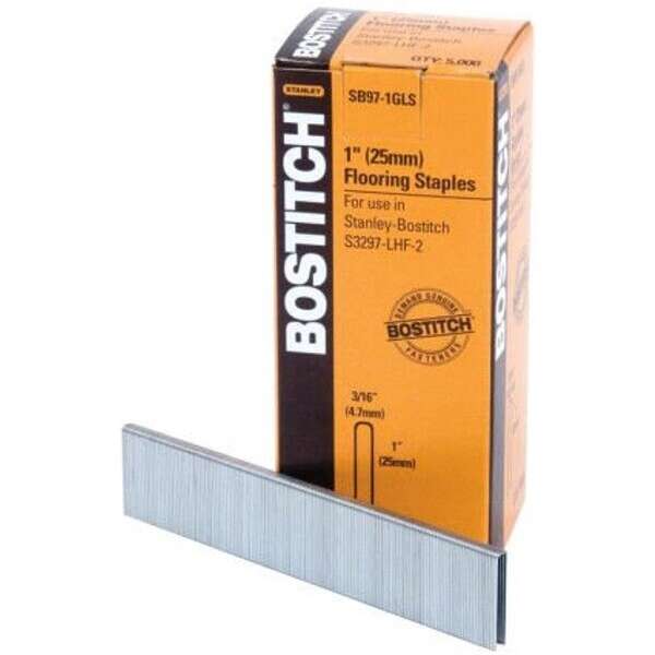 STANLEY BOSTITCH 1" x 3/16" 20-Gauge Flooring Staples 5000 CT SB97-1GLS