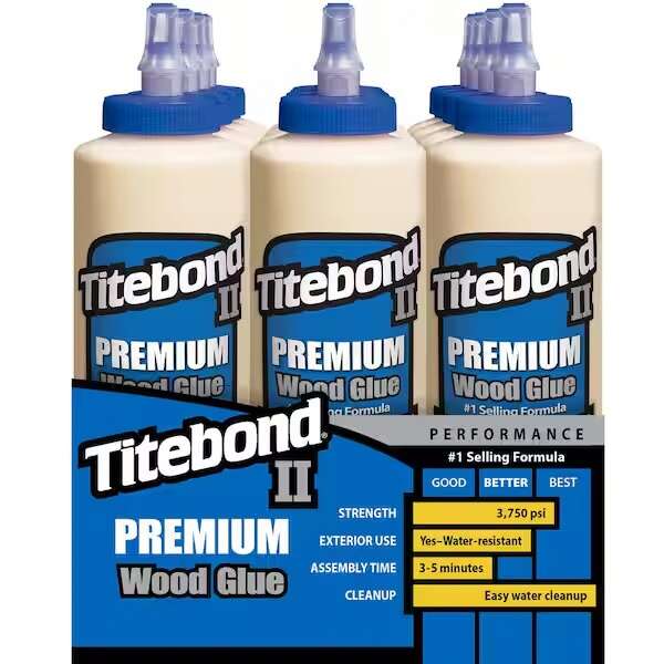 TITEBOND Premium II Wood Glue 16 oz 12-Pack