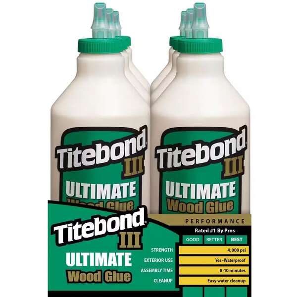 TITEBOND Ultimate III Wood Glue 1 QT 6-Pack