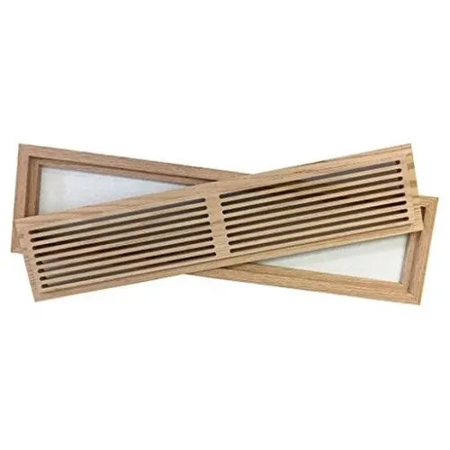 WHITE OAK WV-Unfinished White Oak Wood Vent 4 x 36 Flush Mount With Frame
