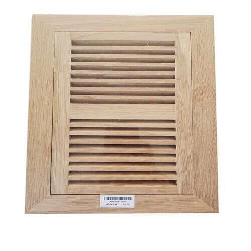 WHITE OAK WV-Unfinished White Oak Wood Vent 6 x 10 Flush Mount