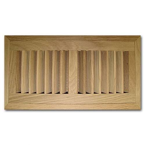 WHITE OAK WV-Unfinished White Oak Wood Vent 6 x 12 Flush Mount