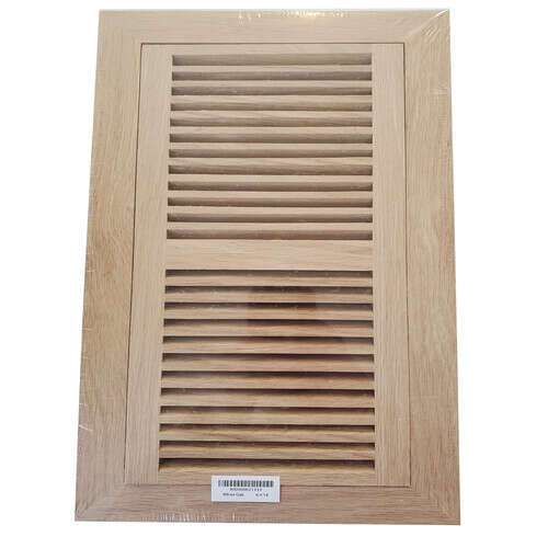 WHITE OAK WV-Unfinished White Oak Wood Vent 6 X 14 Flush Mount