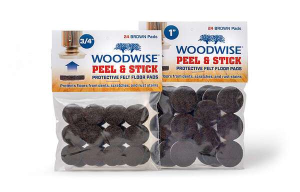WOODWISE 3/4" Peel & Stick Felt Floor Protector Pads 1000CT FLT341000