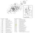 Clarke Baldor motor plastic fan. Note goes on a splined rotor only 40546A