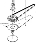 American Sanders EZ-E PAD, HOOK, 5", W/ ADHESIVE AS030500