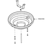 American Sanders AVAC 12-P black plastic support predrilled, doesn't come w/screws or U-shaped pc