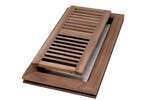 AMERICAN WALNUT WV-Unfinished American Walnut 4 x 10 Wood Vent Flush Mount