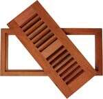 BRAZILIAN CHERRY WV-Unfinished Brazilian Cherry Wood Vent 6 x 12 Flush Mount