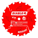 DIABLO 5 3/8 X 16 ATB Fast Cutting Cordless Trim Saw Blade with 10mm Arbor D0516X