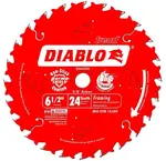 DIABLO 6 1/2 X 24 ATB Framing Saw Blade with 5/8' Arbor D0624X