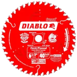 DIABLO 6 1/2 X 40 Finishing/Plywood Saw Blade with 5/8' Arbor D0641X