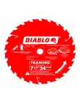 DIABLO 7 1/4 X 24 Framing and Ripping Carbide Circular Saw Blade with 5/8' Arbor, 2-Pack D0724PX