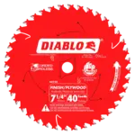 DIABLO 7 1/4 X 40 Finishing Saw Blade with 5/8' Arbor D0740A - Bulk