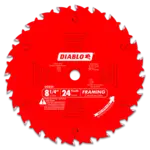 DIABLO 8-1/4 X 24 ATB Framing Saw Blade with 5/8' Arbor D0824X