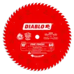 DIABLO 10 X 60 Fine Finish Saw Blade with 5/8' Arbor D1060X
