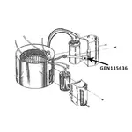 GENERAL motor lead 1/4" diameter old #EA5583 201247 If old lead is 1/2" diameter large cord