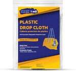 GENERIC Clear Painter's Plastic Drop Cloth 1 MIL 9' x 12' Roll