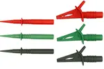GENERIC Alligator Clips - LARGE clip with any cover - Red/Green/Black