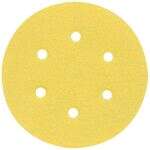 Norton NO-Hook & Sand Yellow 6" x 6-Hole 120 Grit  01637