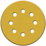 Norton NO-Hook & Sand Yellow 5" x 8-Hole 100 Grit  49222