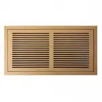 RED OAK WV-Unfinished Red Oak Wood Vent 8 x 24 Flush Mount w/ Damper