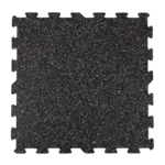 RUBBER FLOORING Pliteq Puzzle Rubber Floor - Natural Black - 5mm (3/16") x 2' x 2' , 36sf/Box