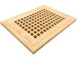WHITE OAK WV-Unfinished Red Oak Wood Vent 8 x 40 Flush Mount Egg Crate - WITH FRAME