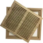 WHITE OAK WV-Unfinished White Oak Wood Vent 8" x 8" Flush Mount with Frame